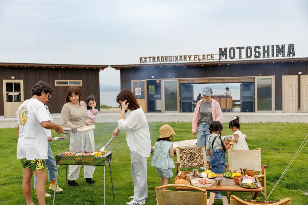 無人島の開放的な空間で楽しむ、家族や仲間とのBBQタイム