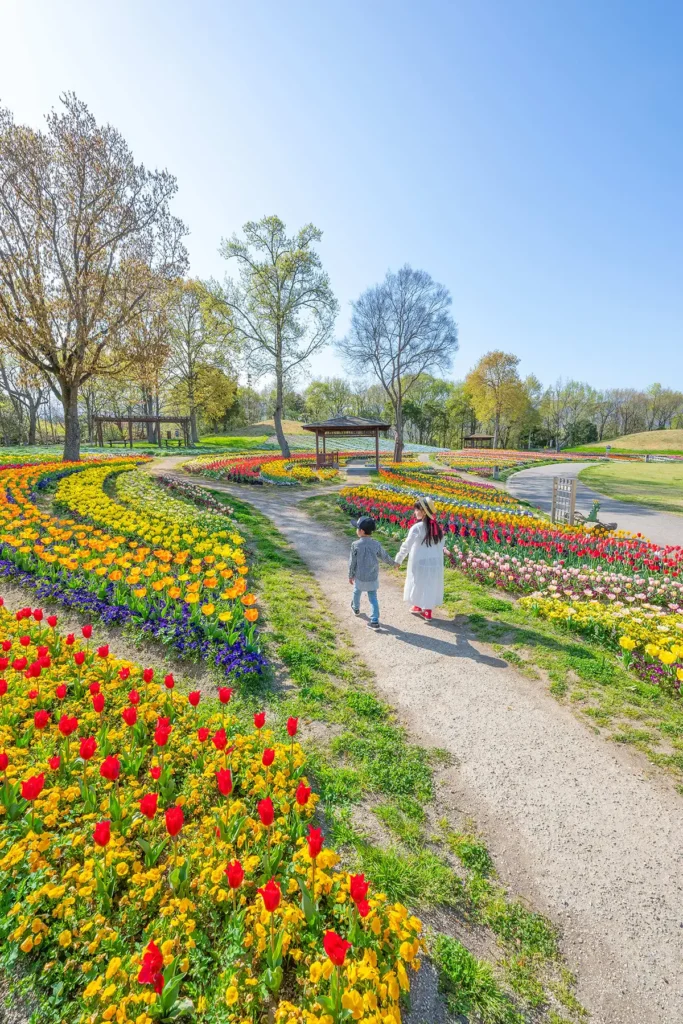 春色に彩られる花畑で思い出をつくろう　