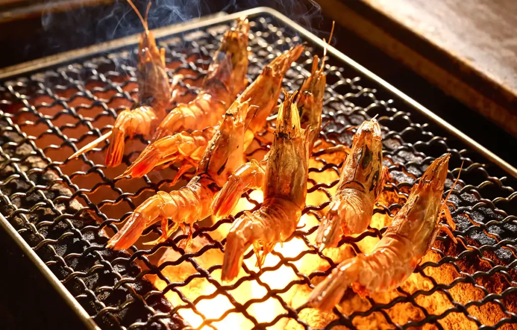 幻のモサエビ網焼き