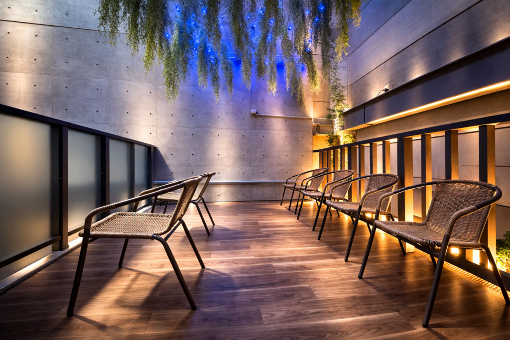 外気浴スペース