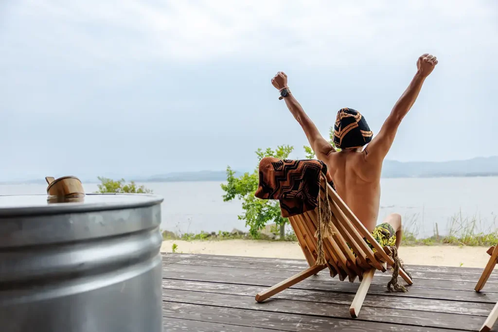 サウナで温まった身体を休める癒しの時間
