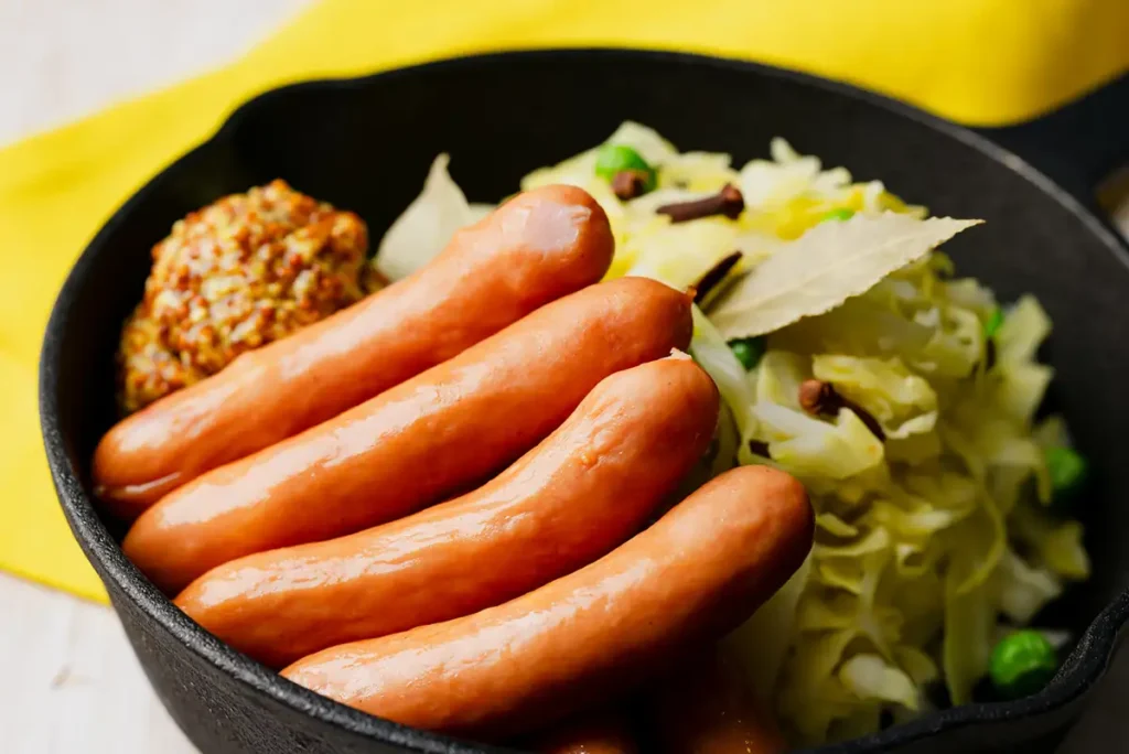 ソーセージとシュークルートの煮込み（ドイツ）