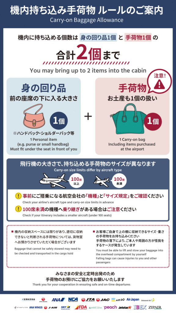 手荷物ガイドライン改定