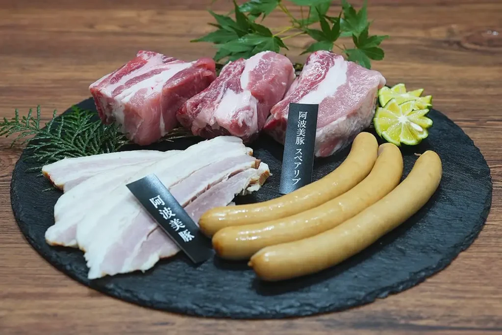 「阿波美豚コース」の豚食材