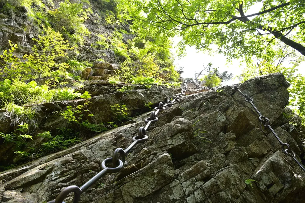 石鎚山の鎖場