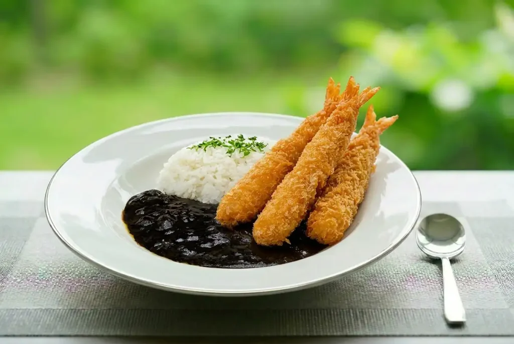 黒ゴマカレー エビフライ添え(イメージ)