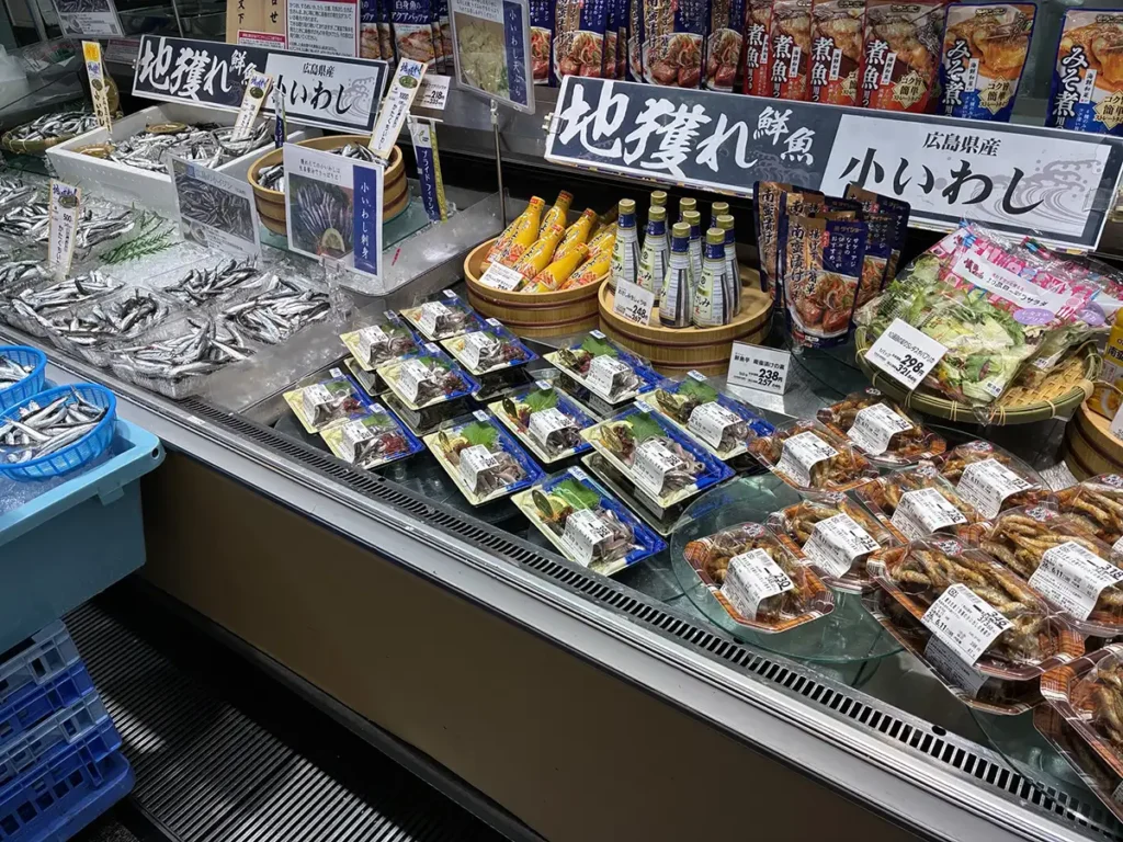 小いわしのお刺身や唐揚げ