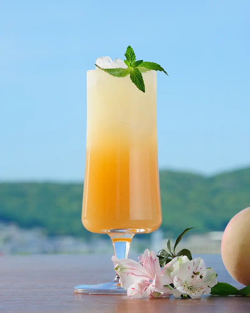 白桃のレモンソーダ