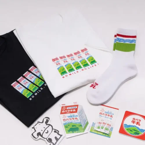 白バラ牛乳グッズ