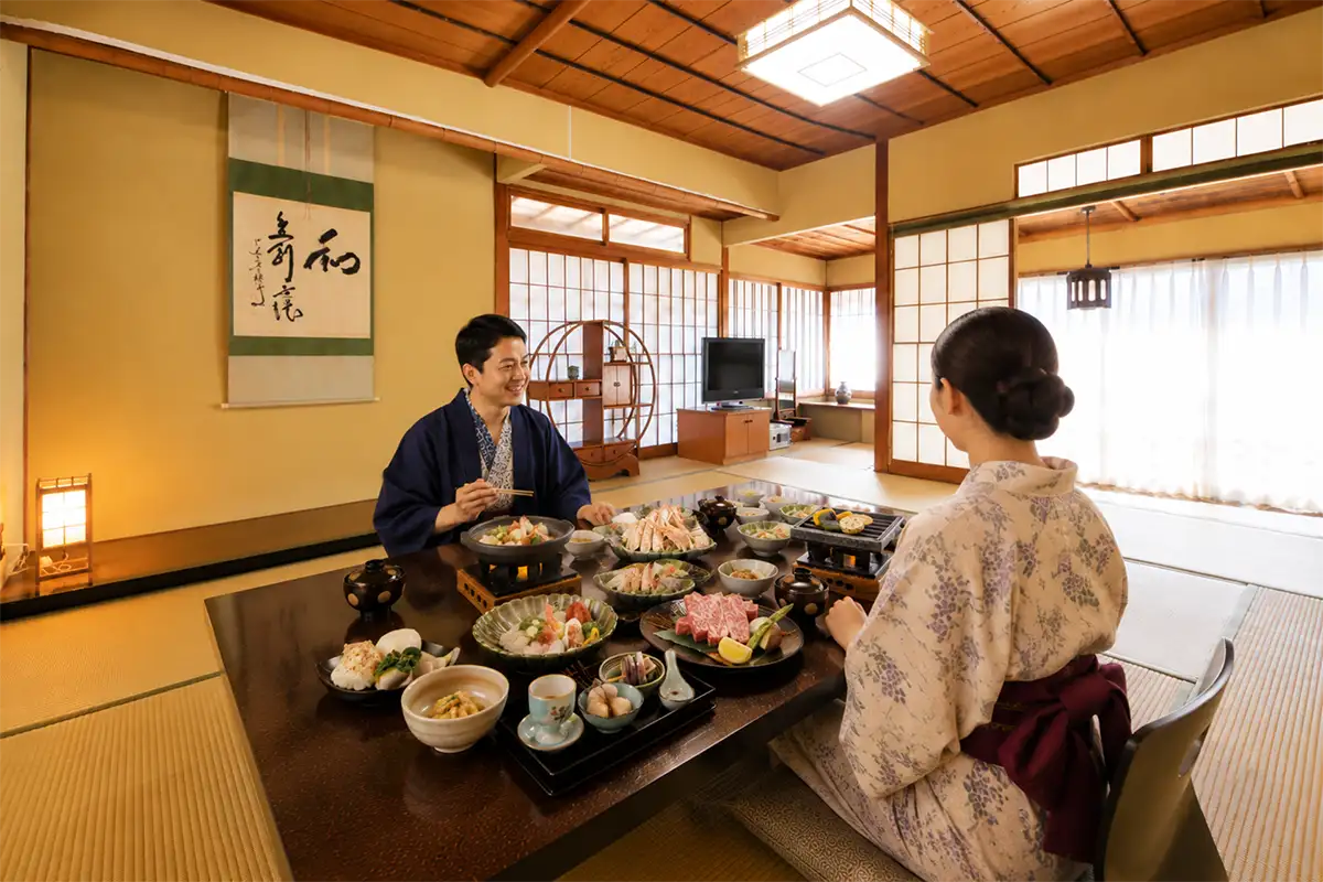部屋食のイメージ（AI生成）