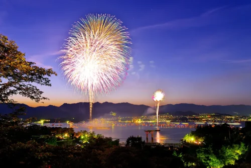 厳島水中花火