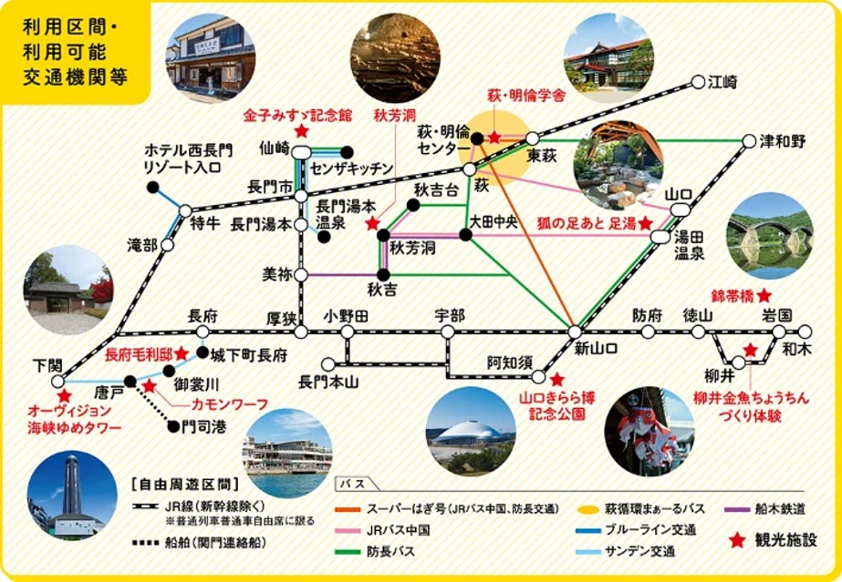 利用区間・利用可能交通機関