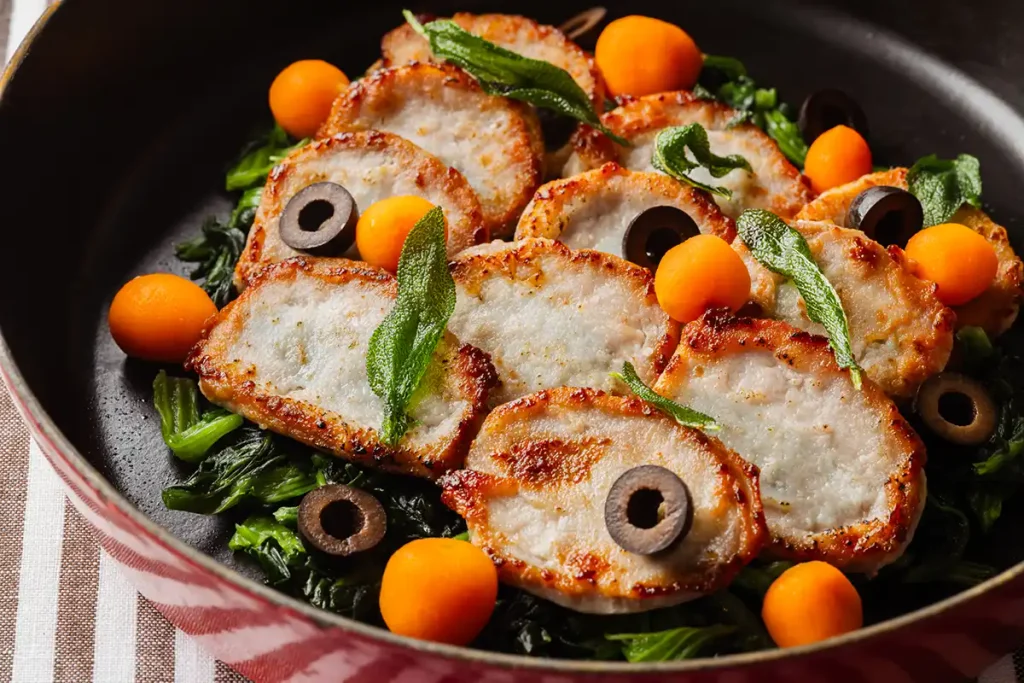 豚ヒレ肉のサルティンボッカ 白ワインソース